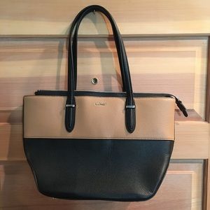 Nine West Brown/Black Vegan Leather Purse
